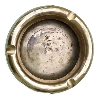Vintage brass round ashtray