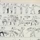 Old engraving 1898, Fencing, combat, sport, sword • Original and vintage lithograph