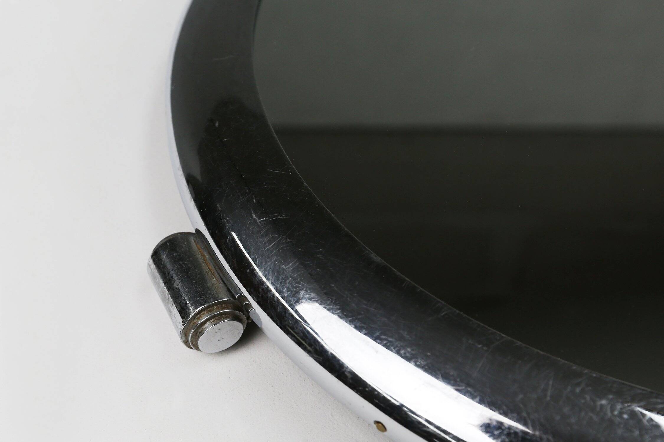 Chrome and mirror Art Deco Serving Tray, Belgium 1930s