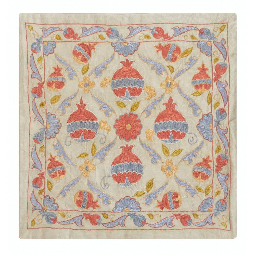 SET OF 2 - 100% Silk Accent Pillow Covers. Embroidered Cushions. Handmade Throw Pillows. Traditional Toss Pillows
