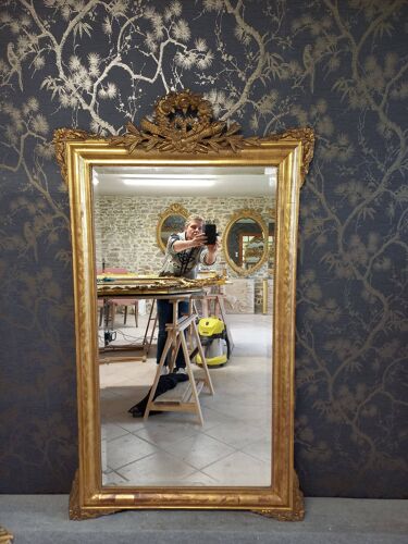 Miroir époque Napoléon III  1m69 x 98 cm