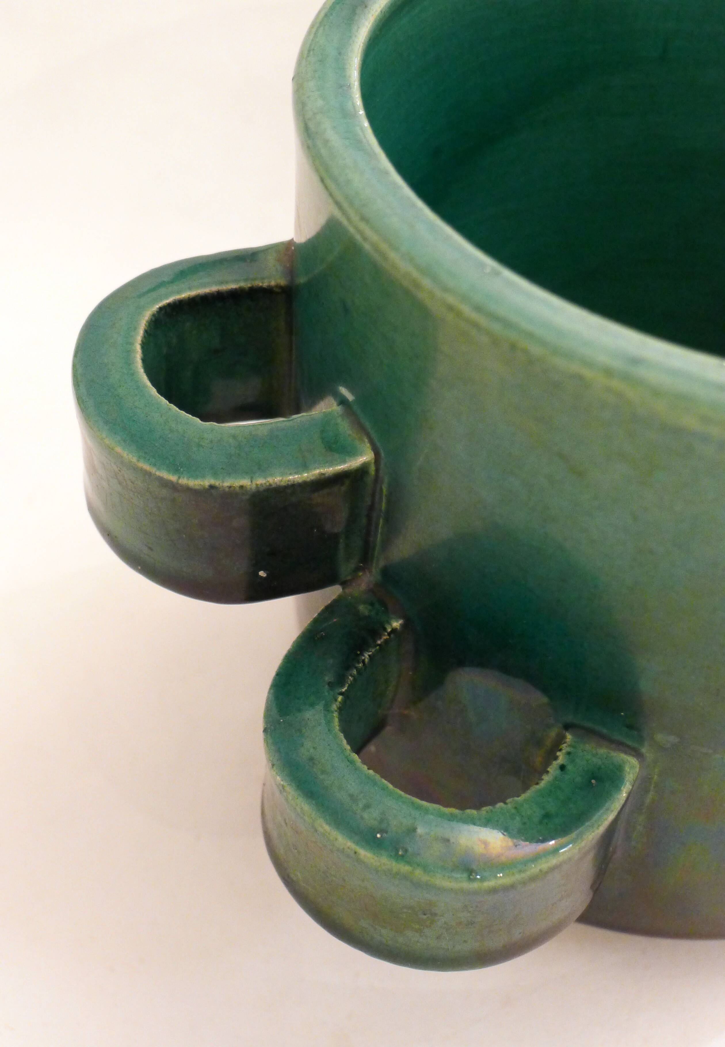 Large covered pot L. Giraud Vallauris mid-century