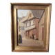Petit tableau, rue de village en Bretagne