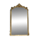 Gold leaf mirror with pediments, 219/131cm, overmantel.