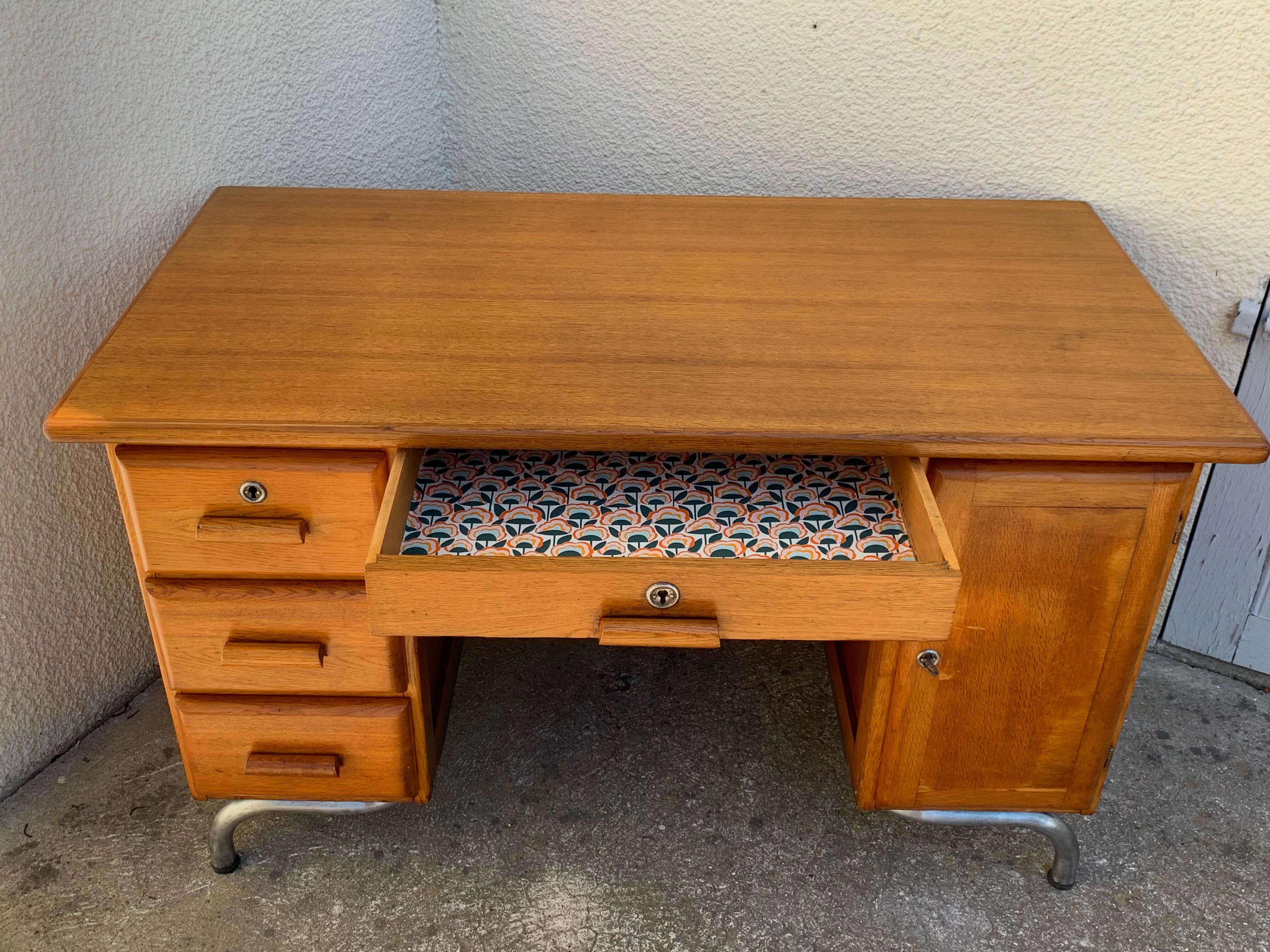 Office schoolmaster 1950 solid oak