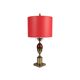1960s table lamp in brass and red resin
