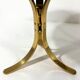 Brass and smoked glass side tables from the 1960s.