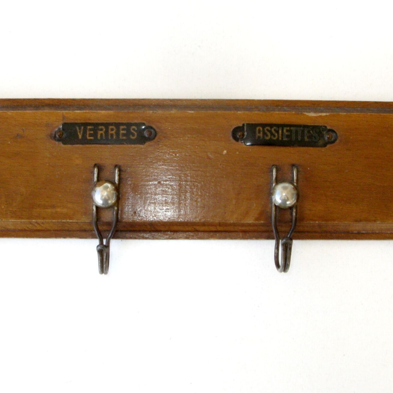 Old hanging wooden tea towels
