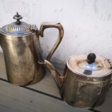 Lot of two silver teapots