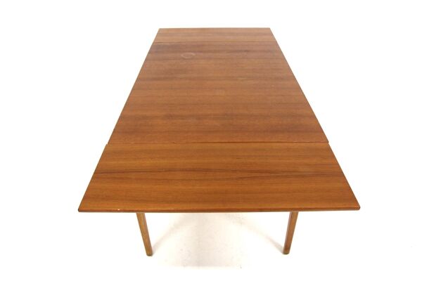 Table de salle à manger ''portefeuille'' en teck, Suède, 1960