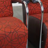 Set of 2 Leolux design armchairs model Scylla with extra back pillow