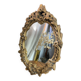 Miroir en bois et plâtre doré