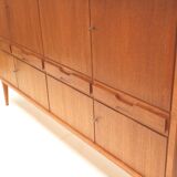 Large vintage teak highboard made in the 60s