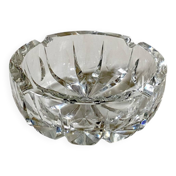 Large Saint Louis crystal pocket emptier or ashtray, ambassador model