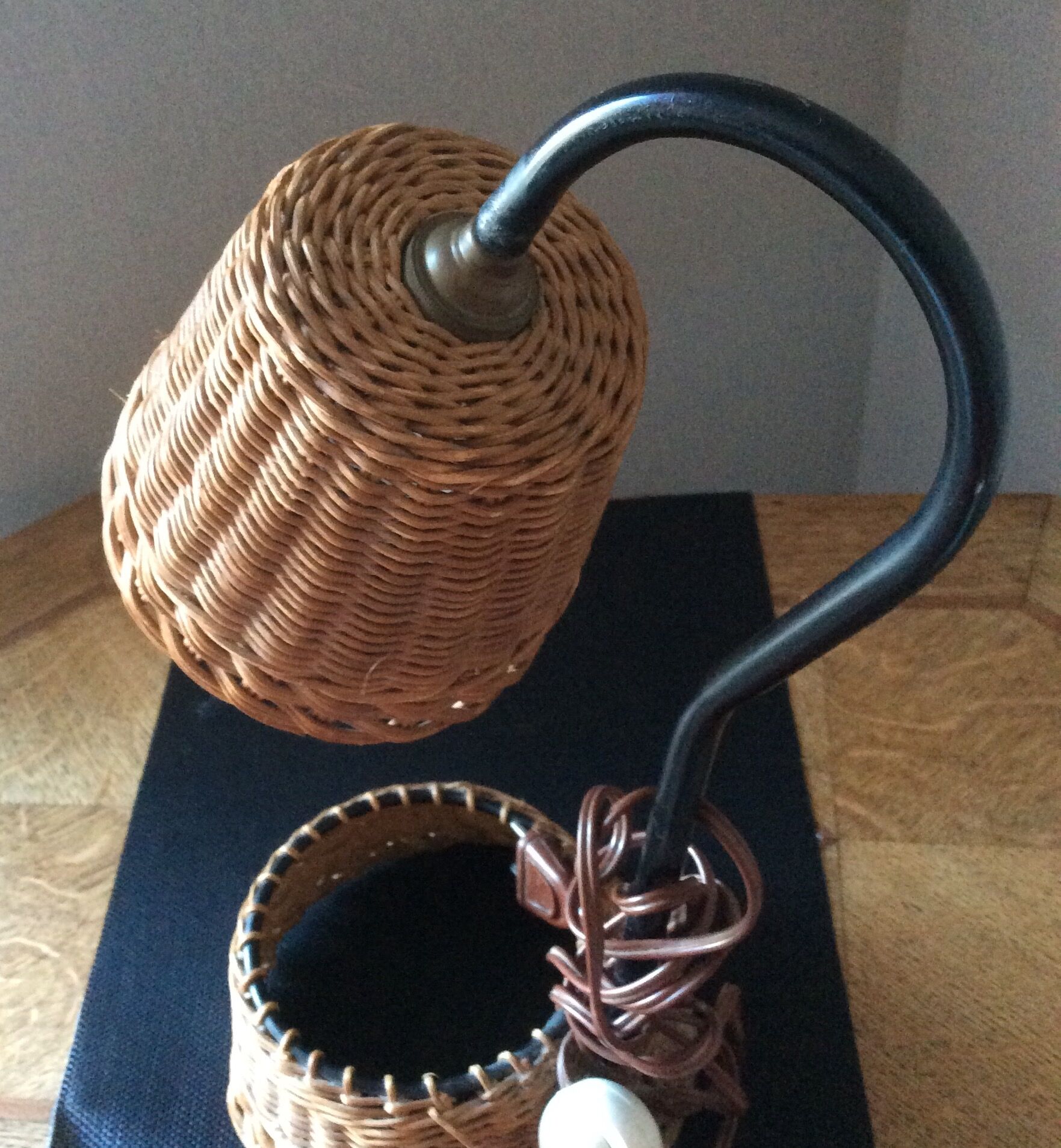 Vintage wicker lamp