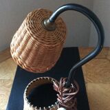 Vintage wicker lamp
