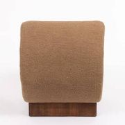 Italian lounge chair in walnut and Schumacher cashmere bouclé, 1970