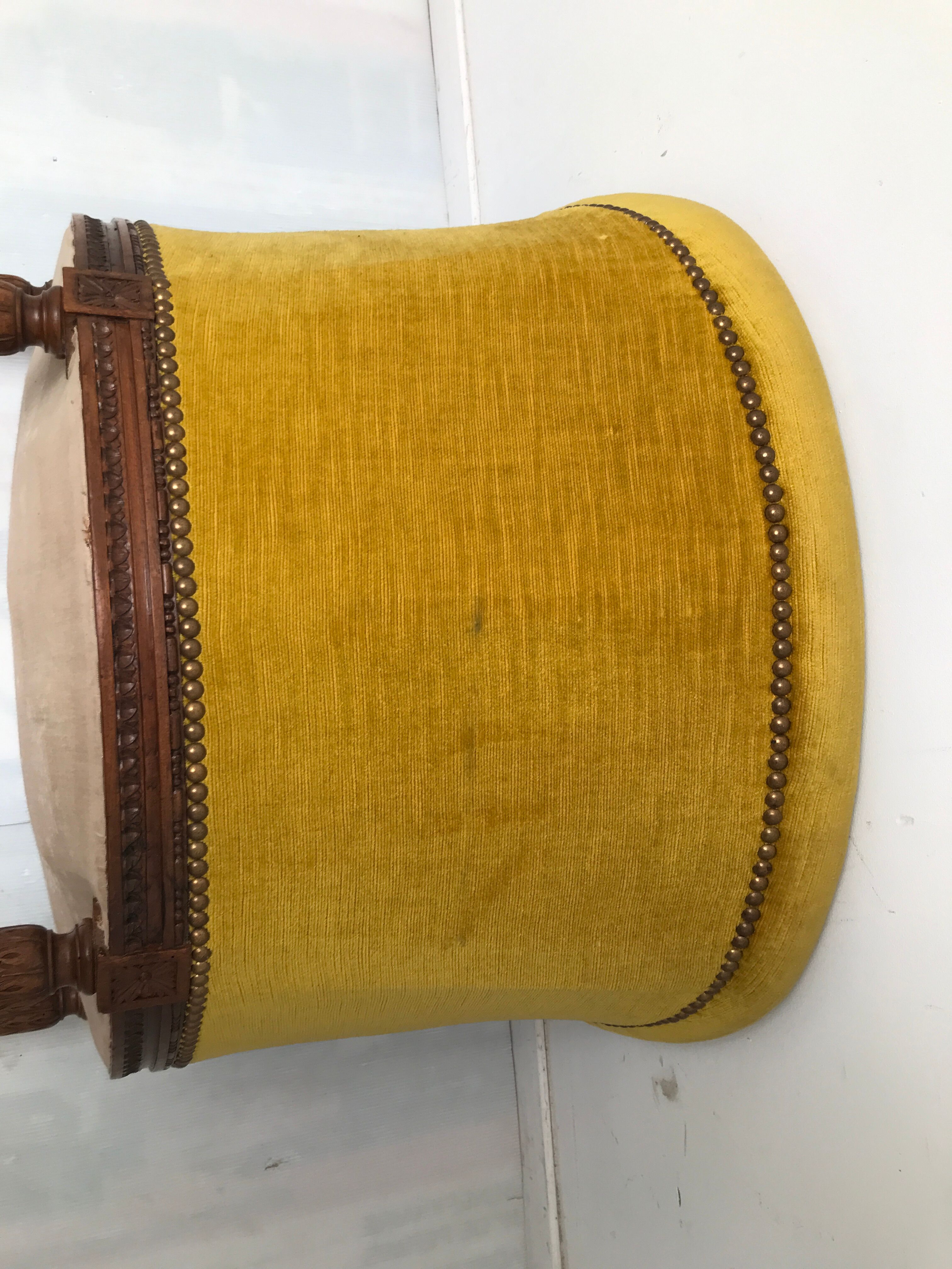 Louis XVI style gondola armchair