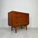 Commode secrétaire en teck danois vintage des années 1960 par Børge Mogensen