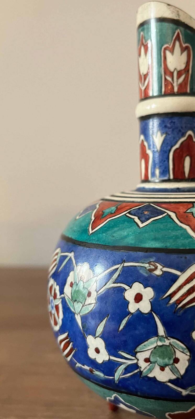Ceramic vase, eco. Ganneron early 20th century signed Daudon Ottoman (cf. Th. De