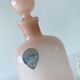Powder pink opaline flask