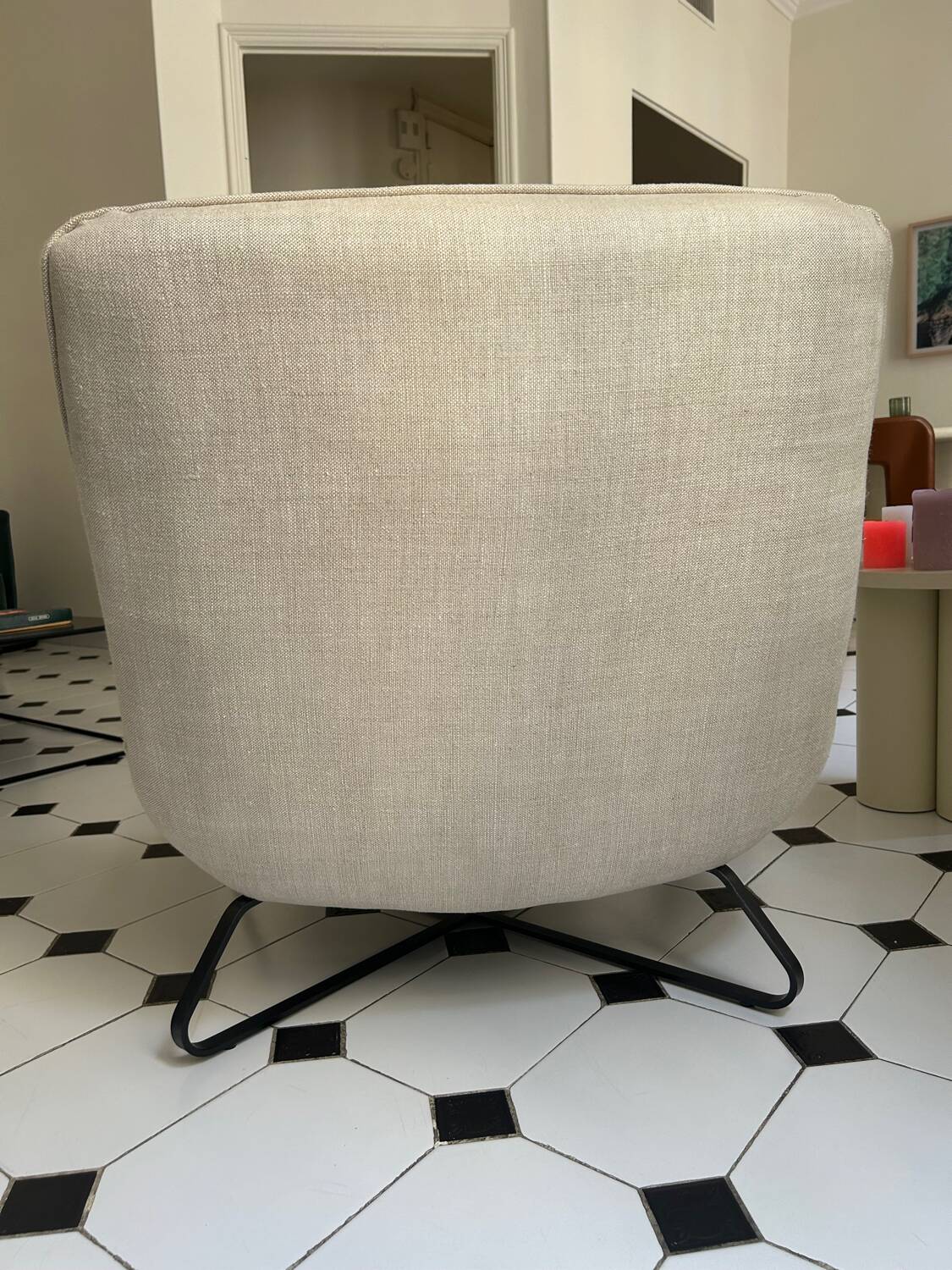 Linen armchair