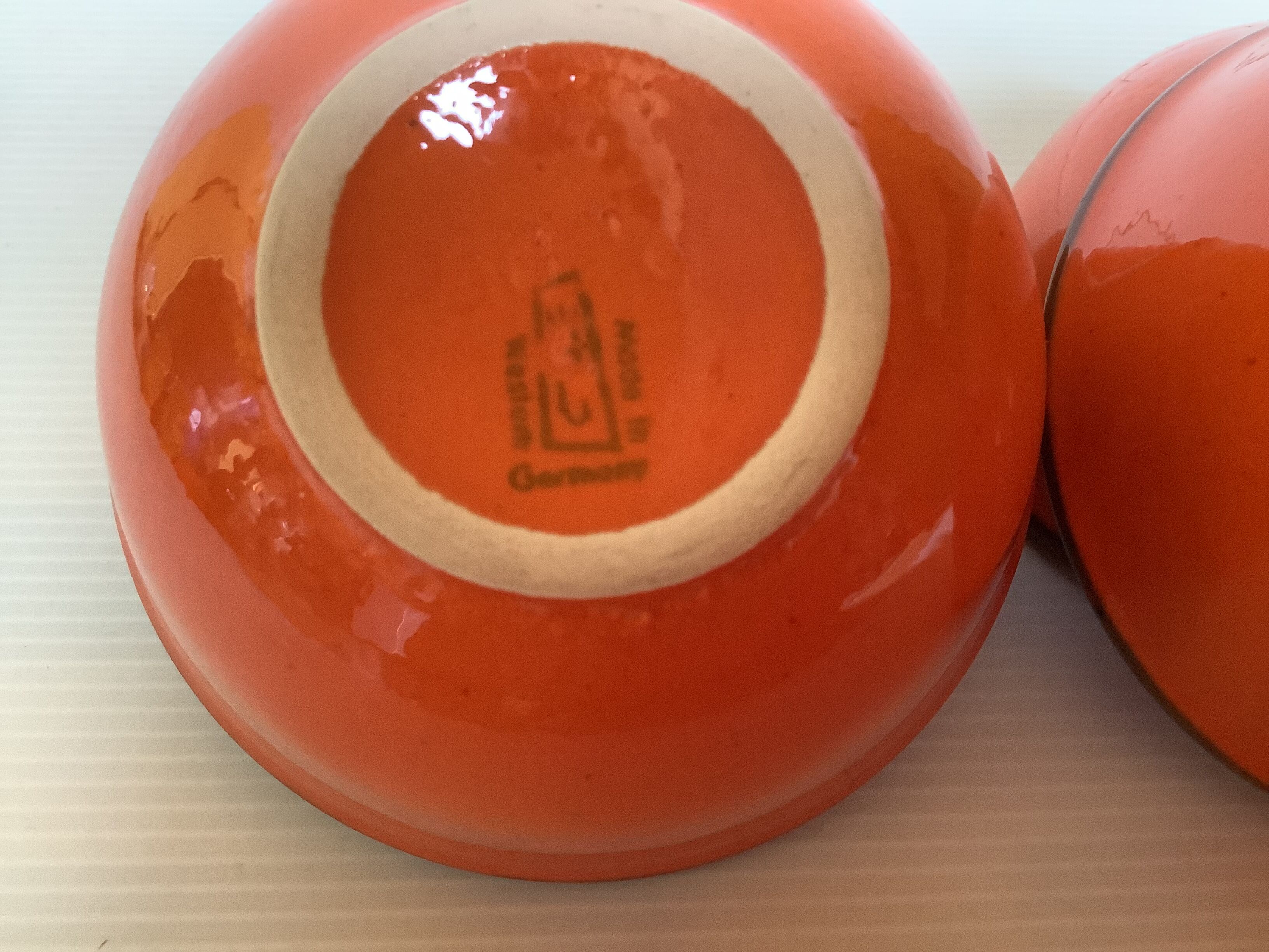 7 orange ramekins Germany