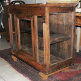 Food guard forming oak and cherry showcase early 19th century