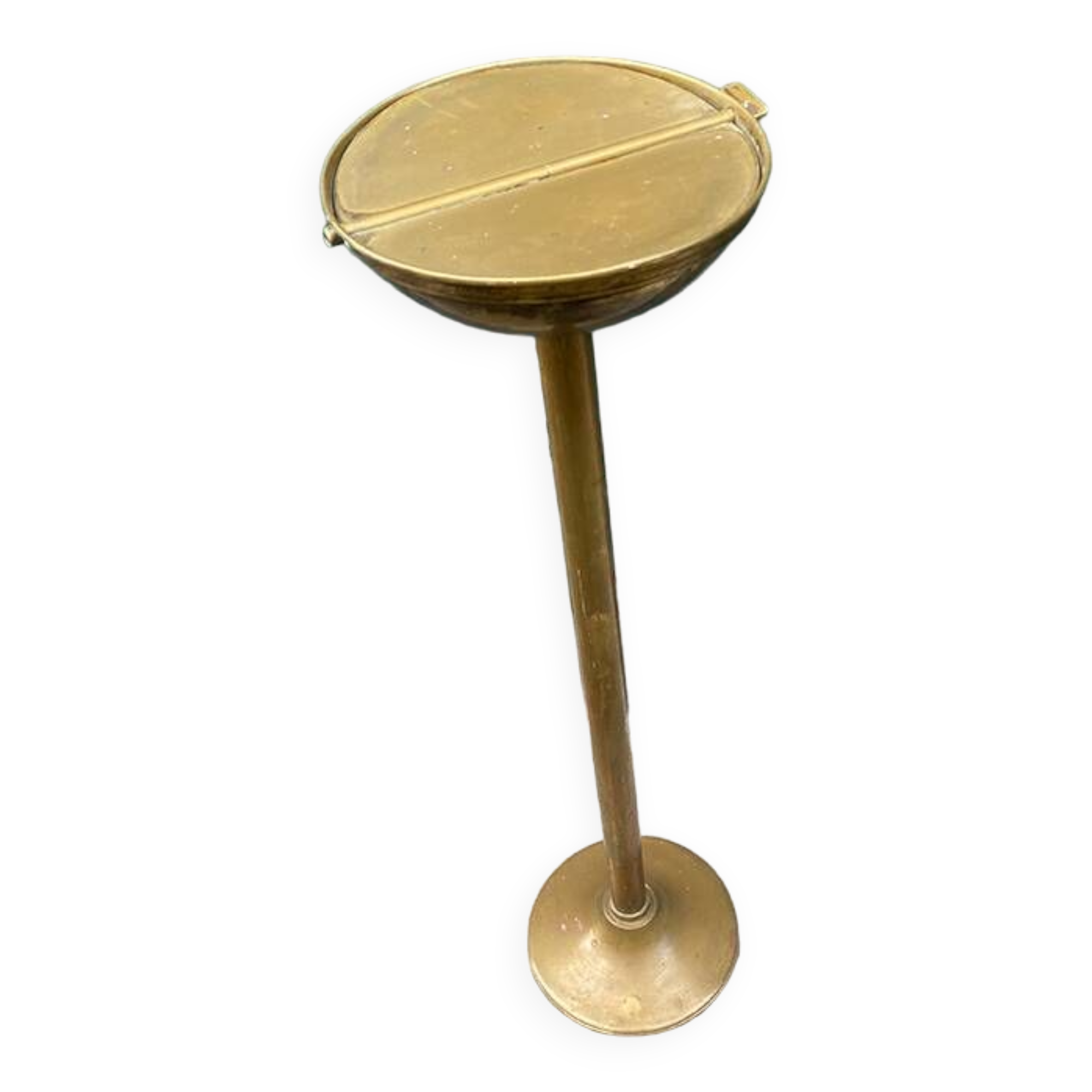 Brass pedestal ashtray, 1950