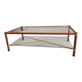 Coffee table in the style of Jacques Adnet, France, 1960s