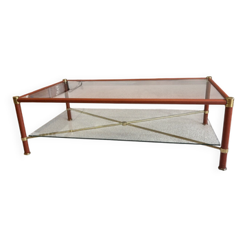 Table basse dans le style de Jacques Adnet, France, années 1960.