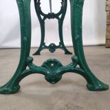 Wrought iron bistro table and vintage grey marble