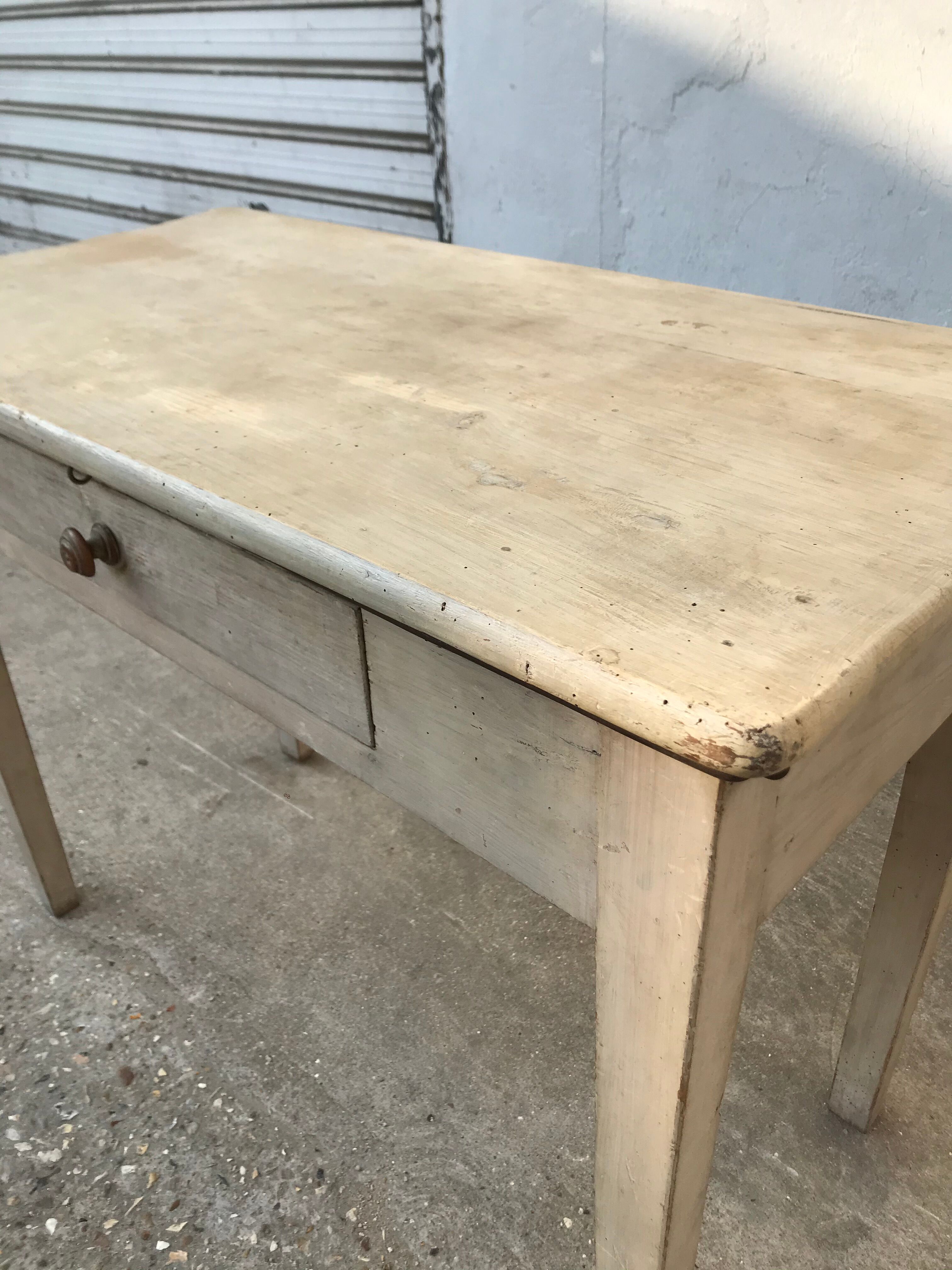 Pale green patinated wooden desk