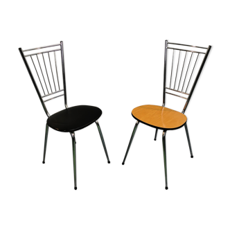 Paire de chaises vintage années 70