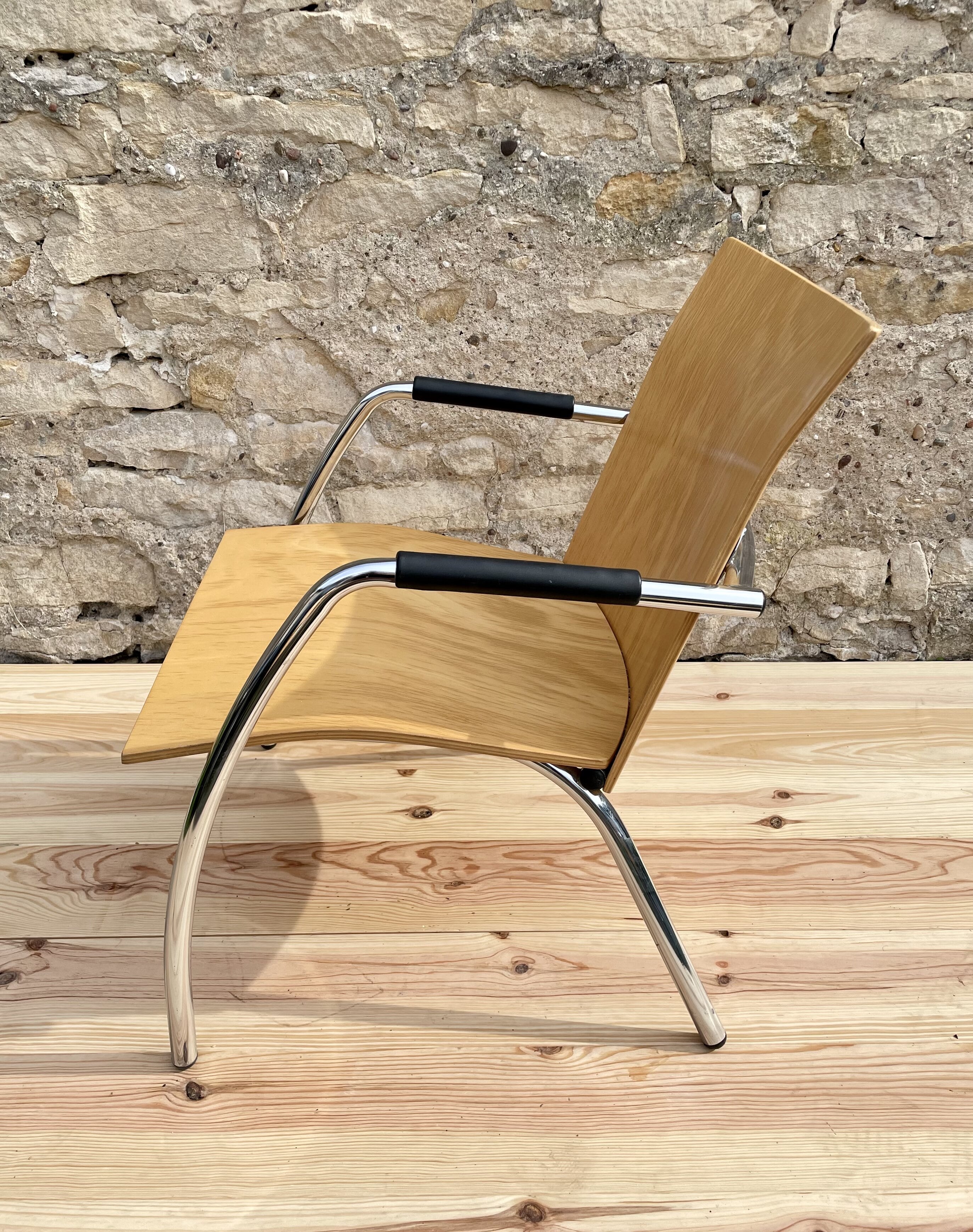 Beech armchairs