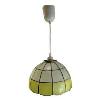 Mother-of-pearl pendant light / chandelier / vintage