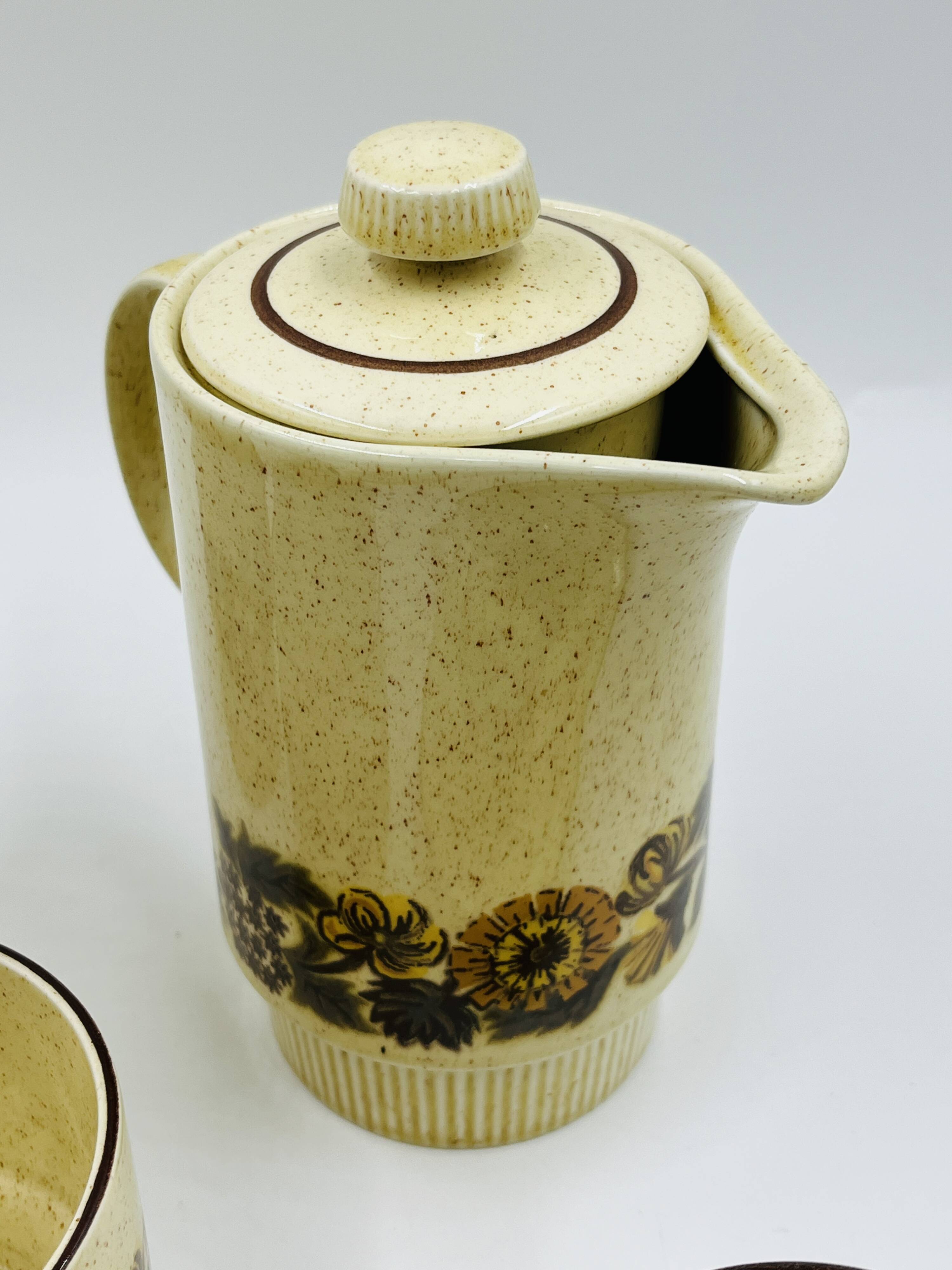 Service à café 4 personnes Poole Pottery modèle Thistlewood