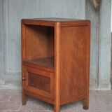 Wooden bedside table with compartment, reconstruction period.