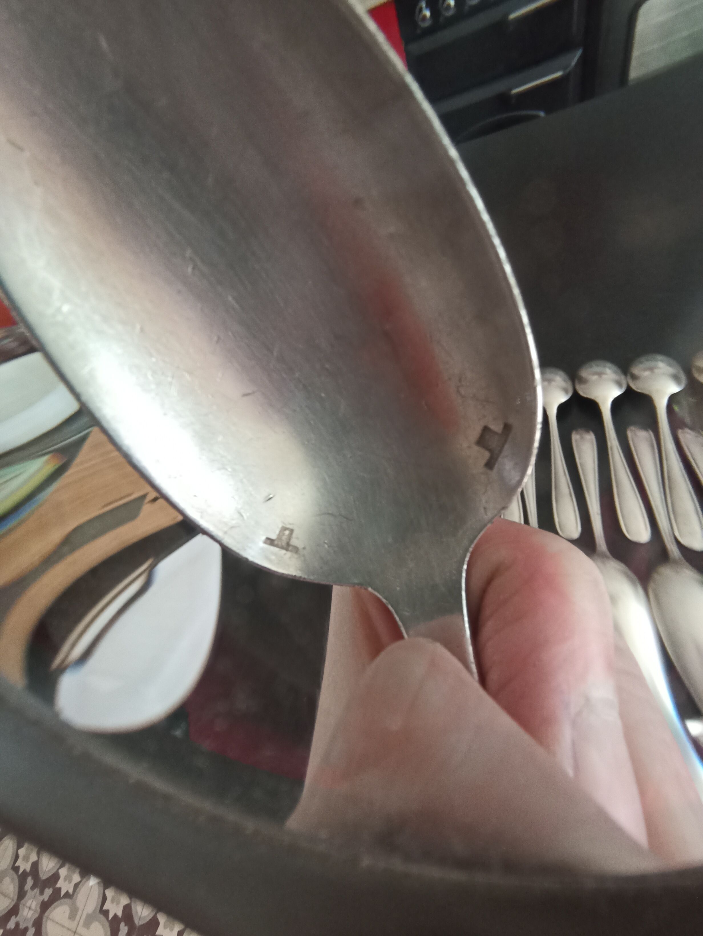 Set of 12 Christofle tablespoons in silver metal