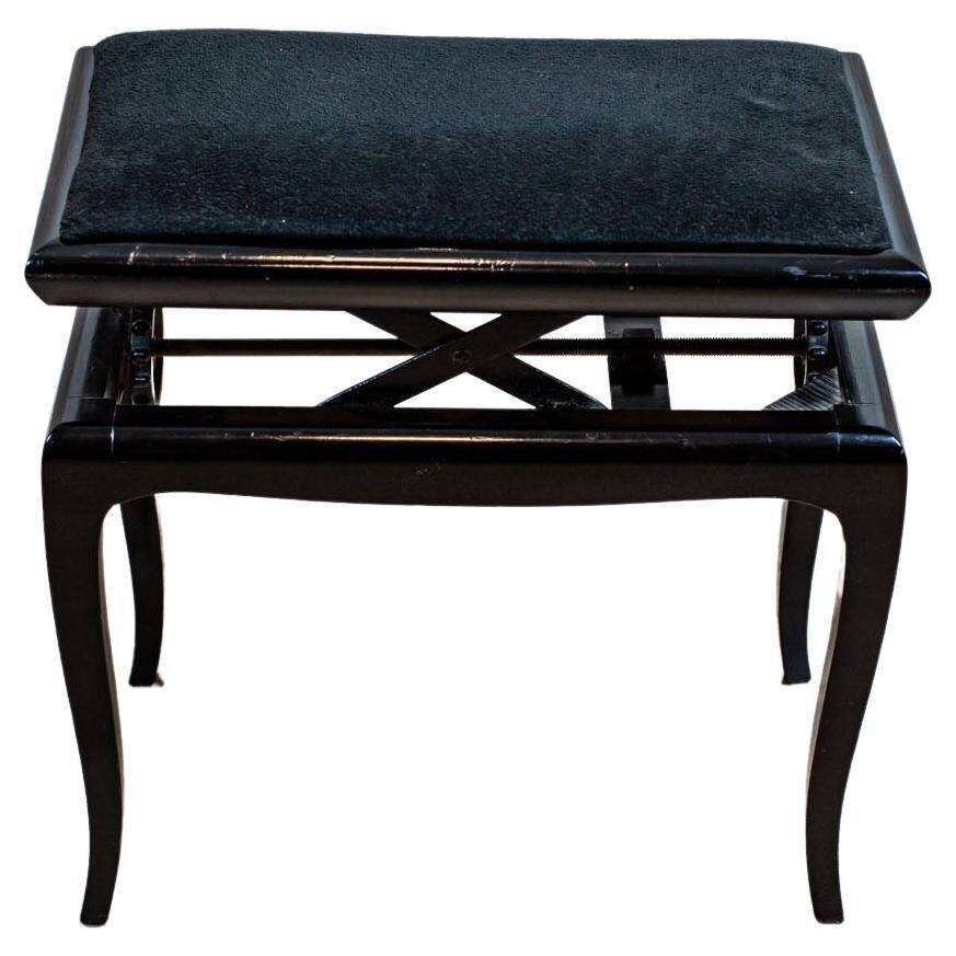Black Piano Stool, 1950s