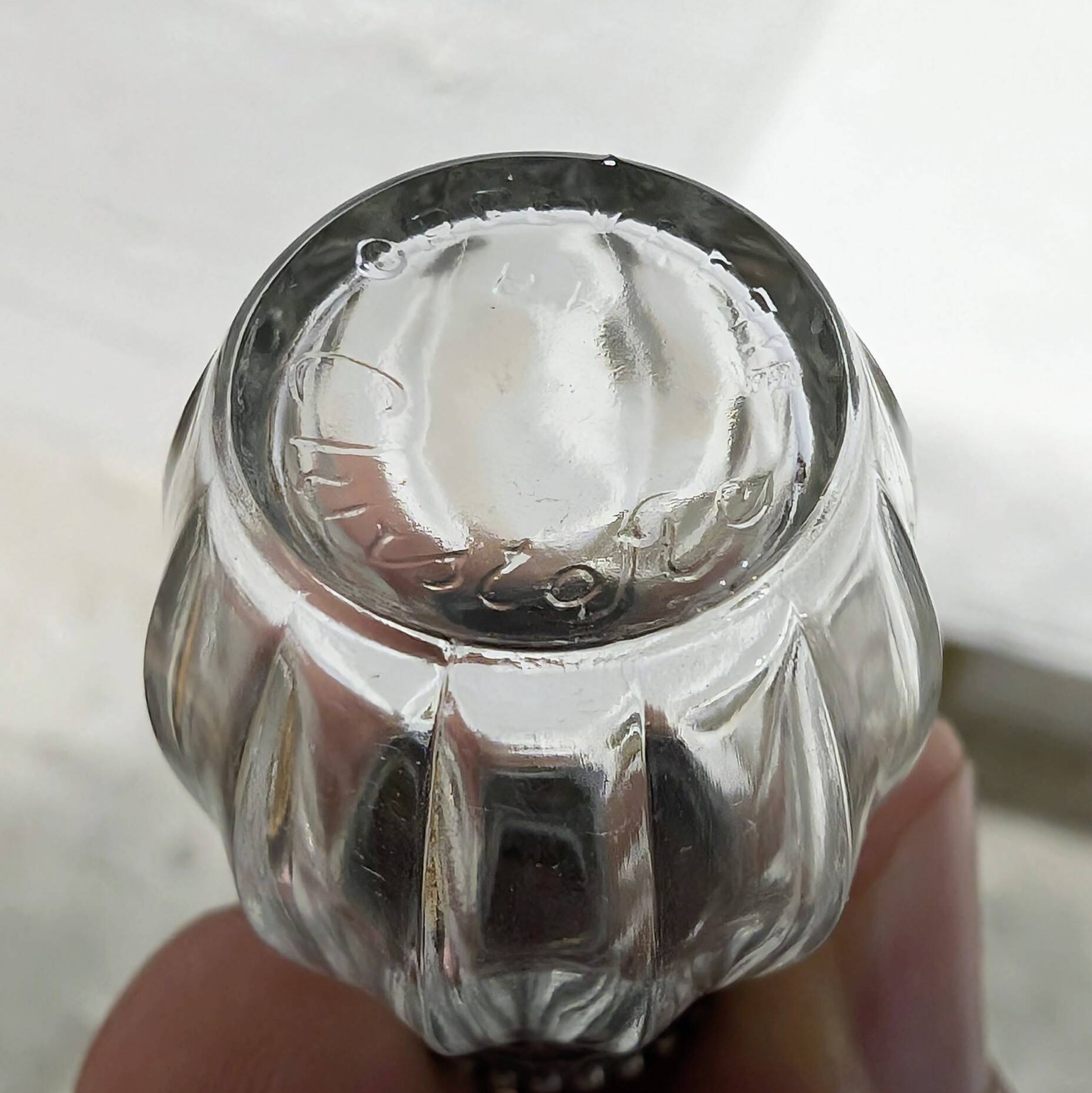Set of 4 Christofle salt cellars - Glass and solid silver