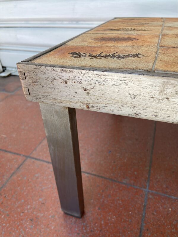 Table basse de Roger Capron années 60