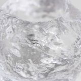 Glass "snowball" tealight candle holder