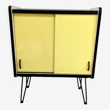 Buffet vintage en formica jaune