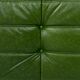 Fauteuil Togo en cuir vert forêt attribué à Michel Ducaroy pour Ligne Roset.