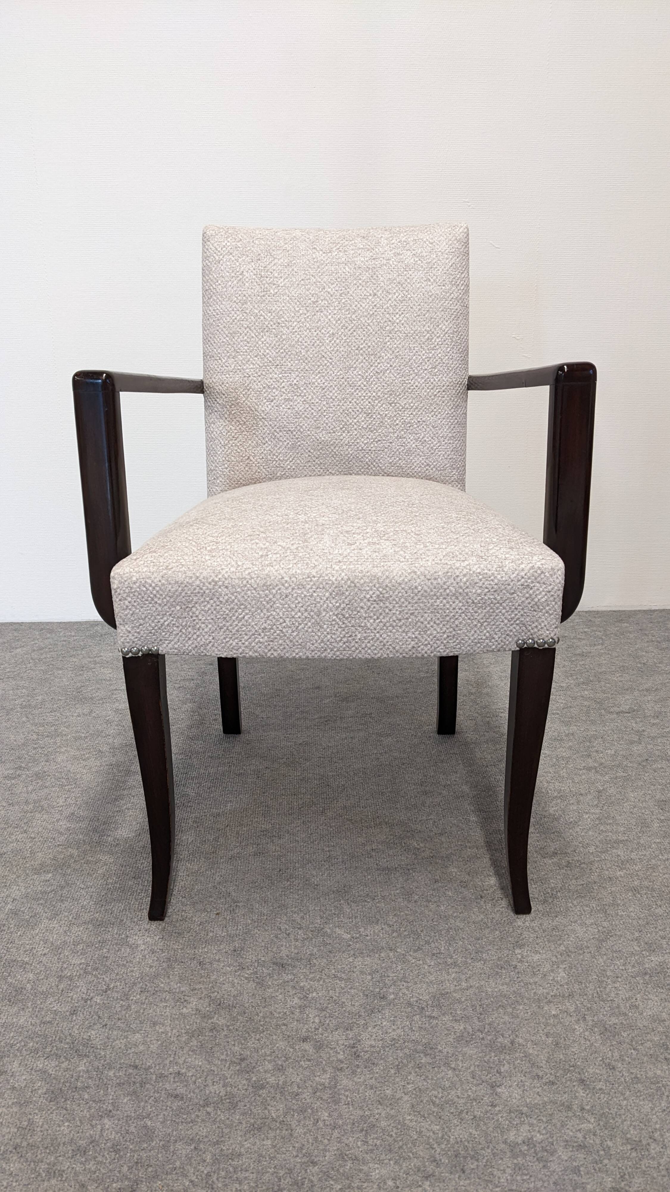 Paire de fauteuils bridges Art déco, France vers 1920