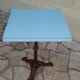 Table de bistrot 1950 formica bleu pied en fonte