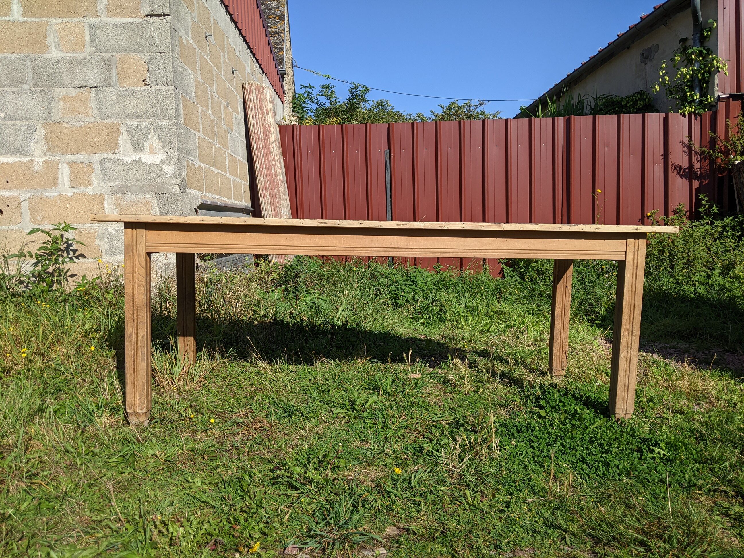 Ancienne grande table de ferme circa 1950