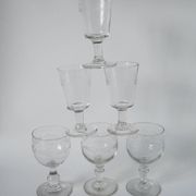Lot de 6 verres à vin dépareillés XIXème