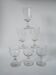 Set of 6 mismatched 19th century wine glasses